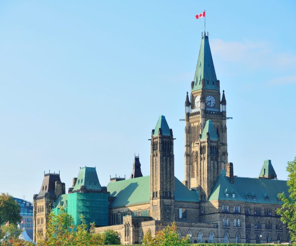 Parliament Hill building closeup in Ottawa, Canada